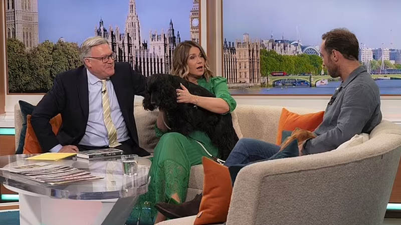 Ed Balls, Susanna Reid and James Middleton