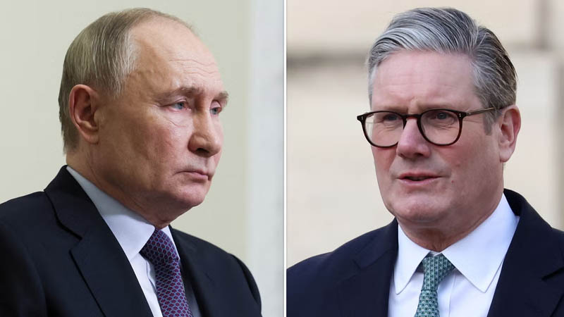 Keir Starmer and Vladimir Putin's Russia