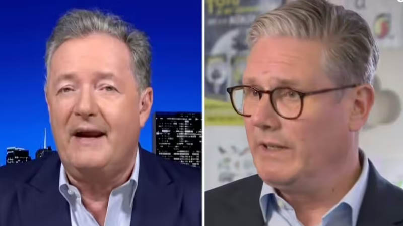 Piers Morgan and Keir Starmer