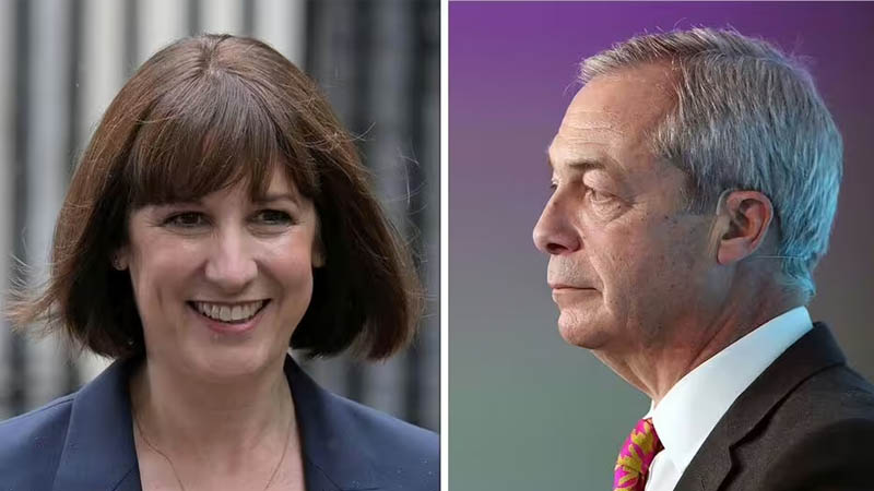 Rachel Reeves and Nigel Farage