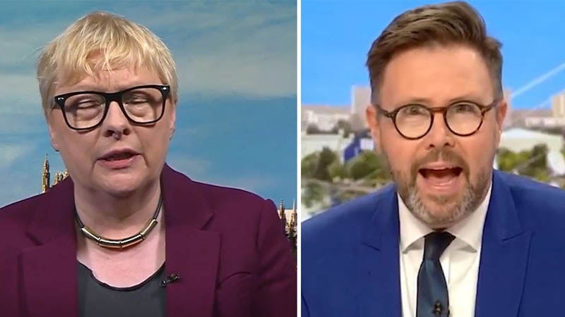 Dame Angela Eagle and Jon Kay