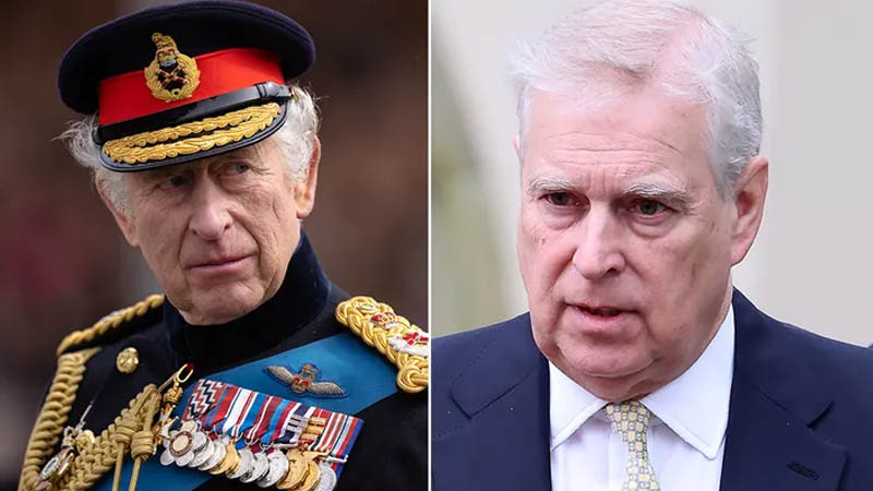 King Charles and Prince Andrew