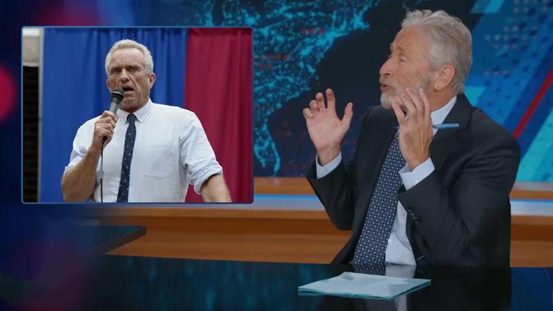 Jon Stewart roasts RFK Jr. for leaving wife behind during White House correspondents’ dinner evacuation